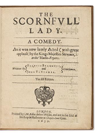 Beaumont, Francis (1584-1616) & John Fletcher (1579-1625) Two Quarto Comedies.